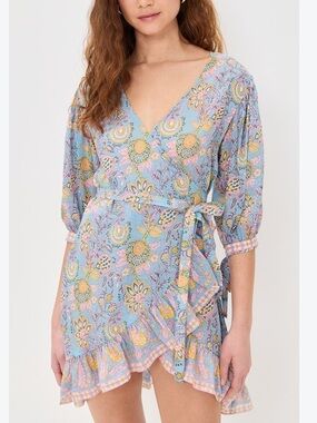 NWT BELL By Alicia Bell Cindy Wrap Dress Paisley Mini Size Medium Floral New